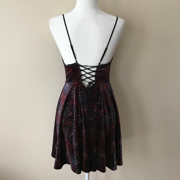 Urban Outfitters boho velvet babydoll dress - Picture 3 of 8